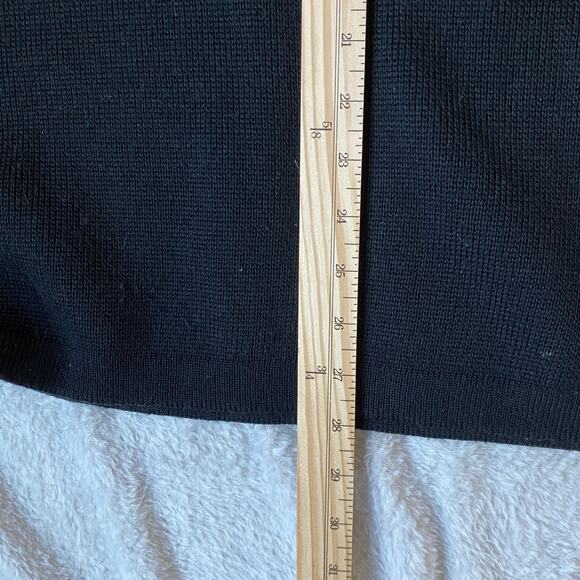 Meister Wool Blend Fair Isle Sweater Men XL Black 1/4 Zip Geometric Aspen Preppy - Picture 9 of 9